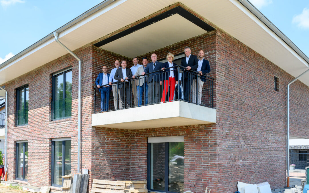 Bauprojekt der Service- und Koordinierungsgesellschaft in Rommerskirchen vor der Fertigstellung
