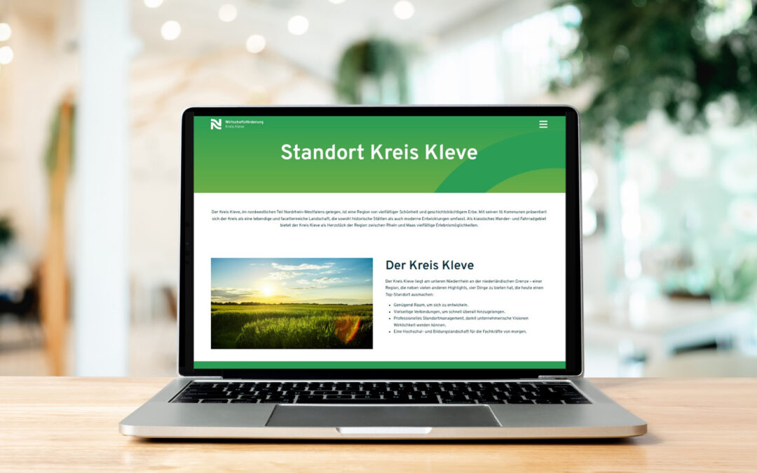 Wirtschaftsförderung Kreis Kleve mit neuer Homepage