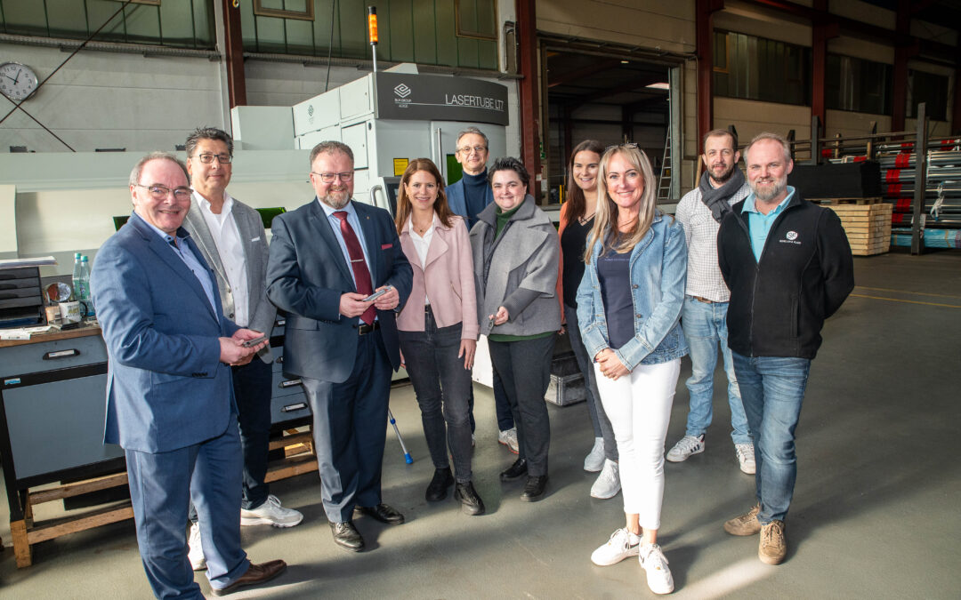 „Fördermittel unterwegs“: Neue Reihe von Betriebsbesuchen in Kleinenbroich gestartet