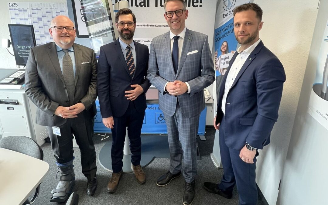 Landrat Ingo Brohl besucht das Unternehmen DeGIV GmbH in Kamp-Lintfort