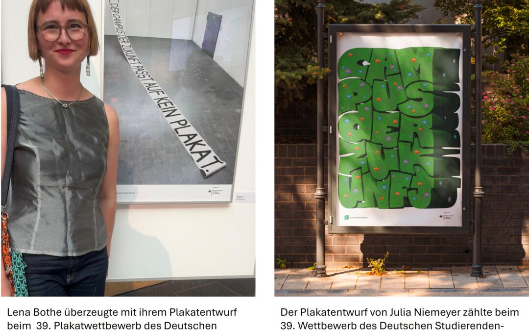 Designstudentinnen erfolgreich beim 39. Plakatwettbewerb des Deutschen Studierendenwerks